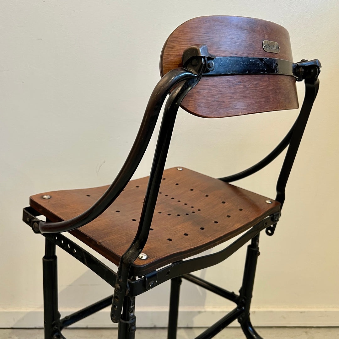 Rare Early DoMore Industrial Metal Work Chair