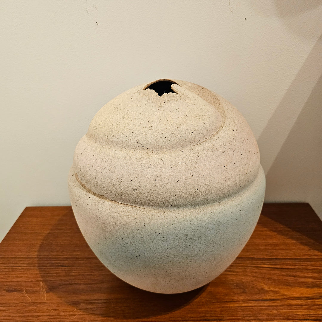 Large Pottery Vase w/ Bird Detail