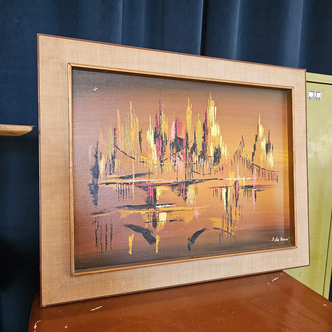 MCM Artist Signed Framed Painting