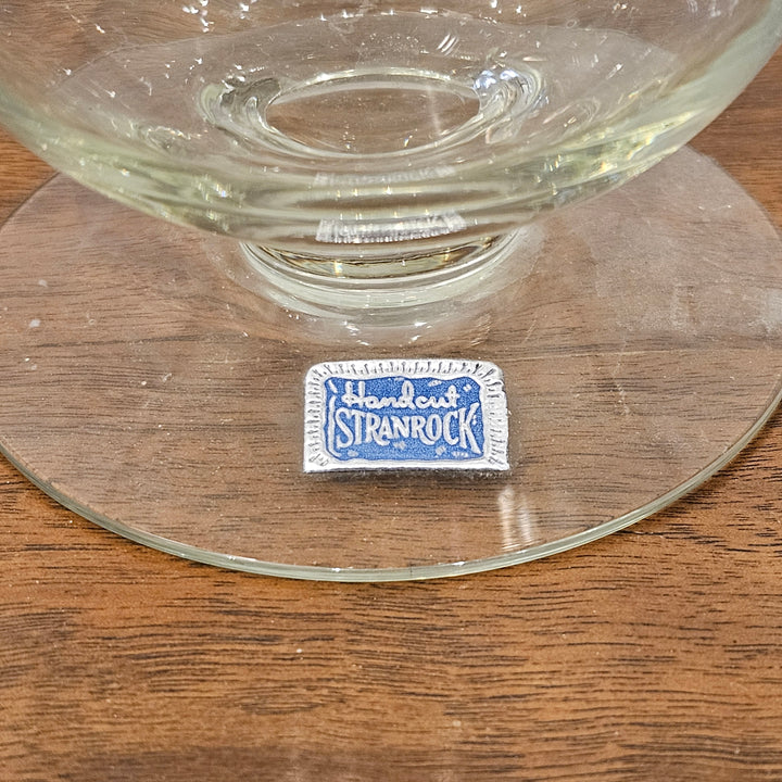 Tall Lidded Glass Etched Vase
