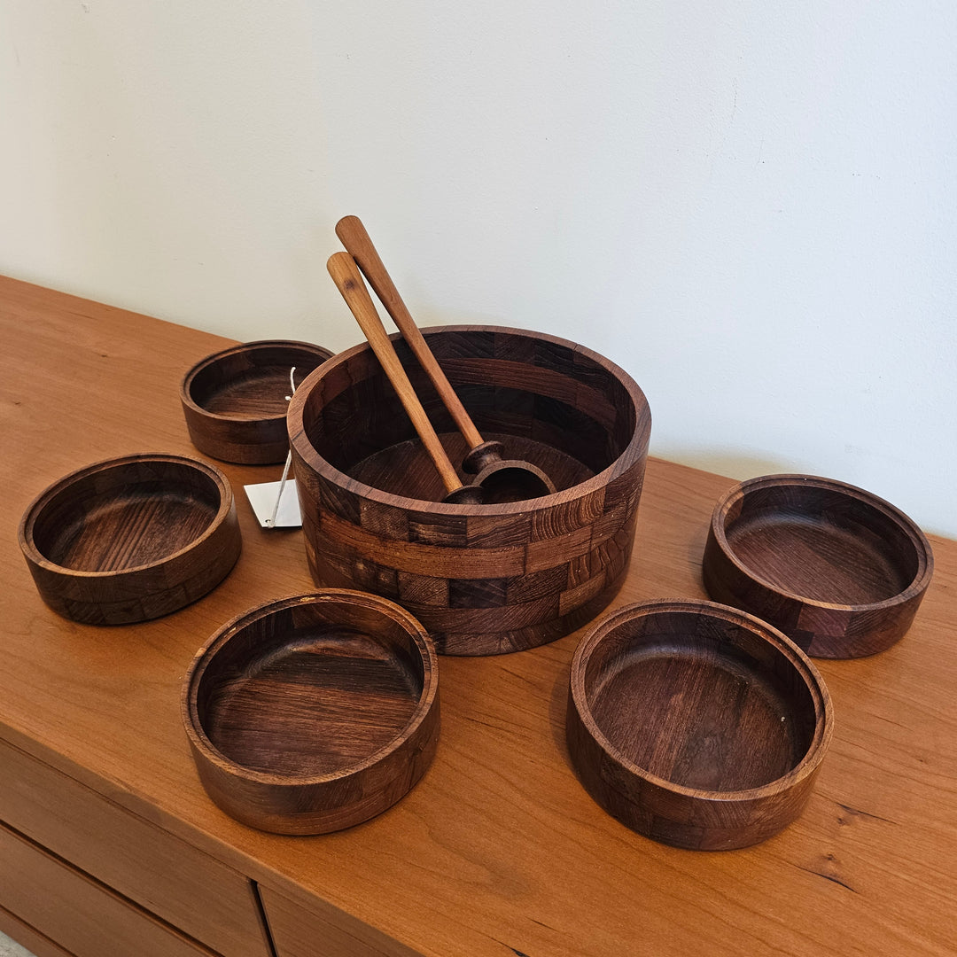 Solid Wood Serving Bowl Set
