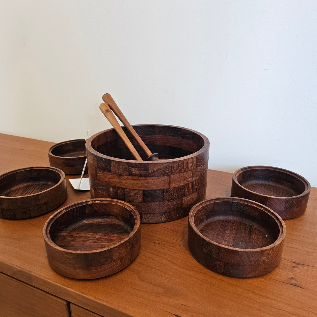 Solid Wood Serving Bowl Set