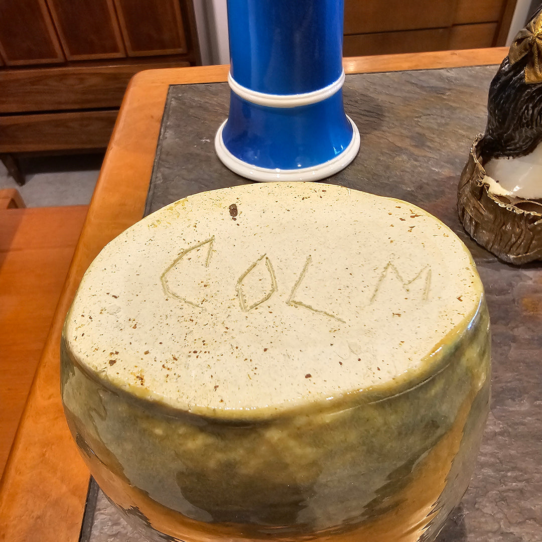 Art Pottery Drip Glaze Vase Signed "COL M"