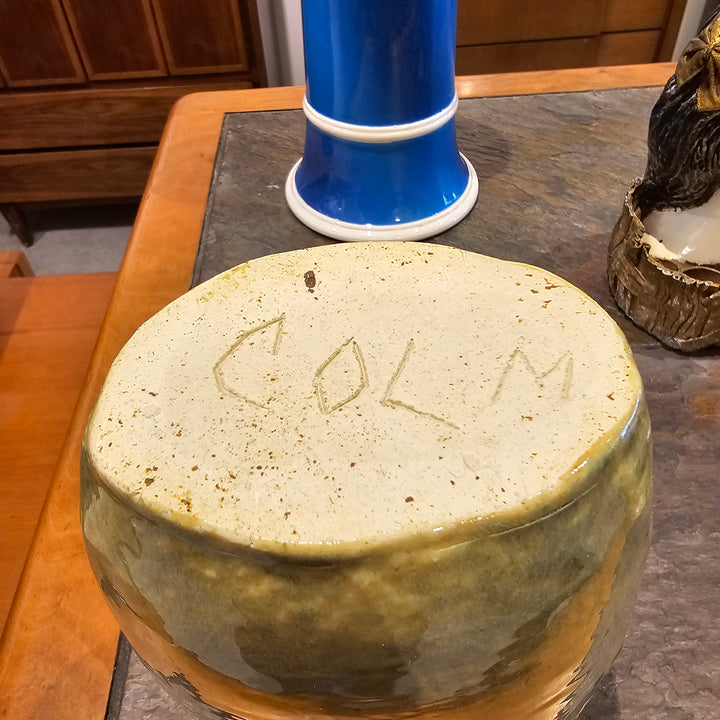 Art Pottery Drip Glaze Vase Signed "COL M"