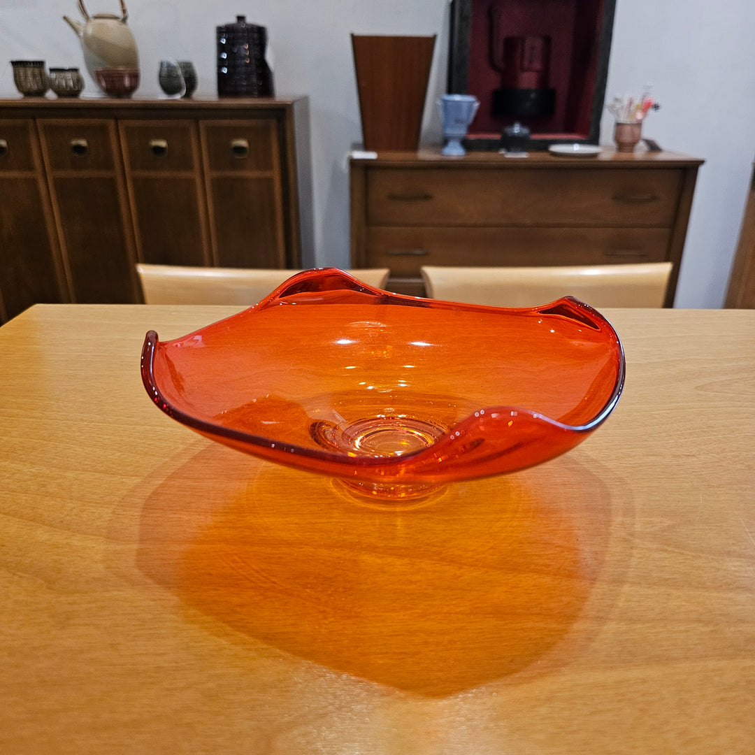 Persimmon Viking Glass Candy Dish