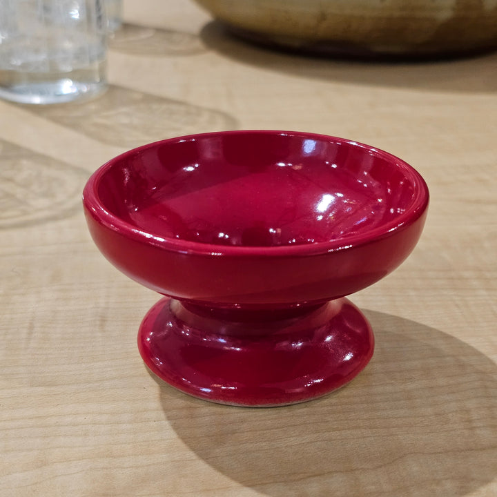 Small Red Dish / Candle Holder