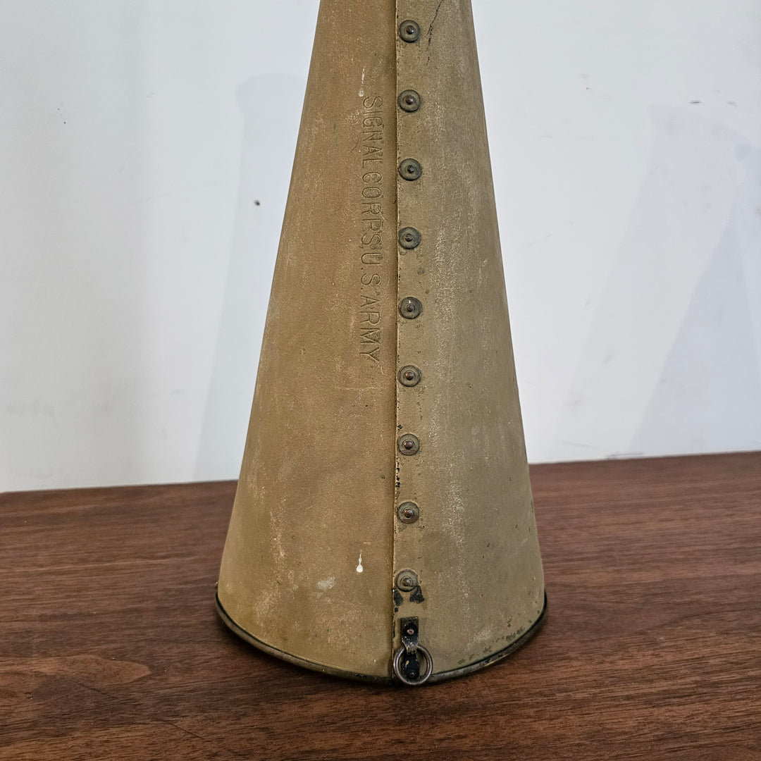 Vintage US Army Signal Corps Megaphone