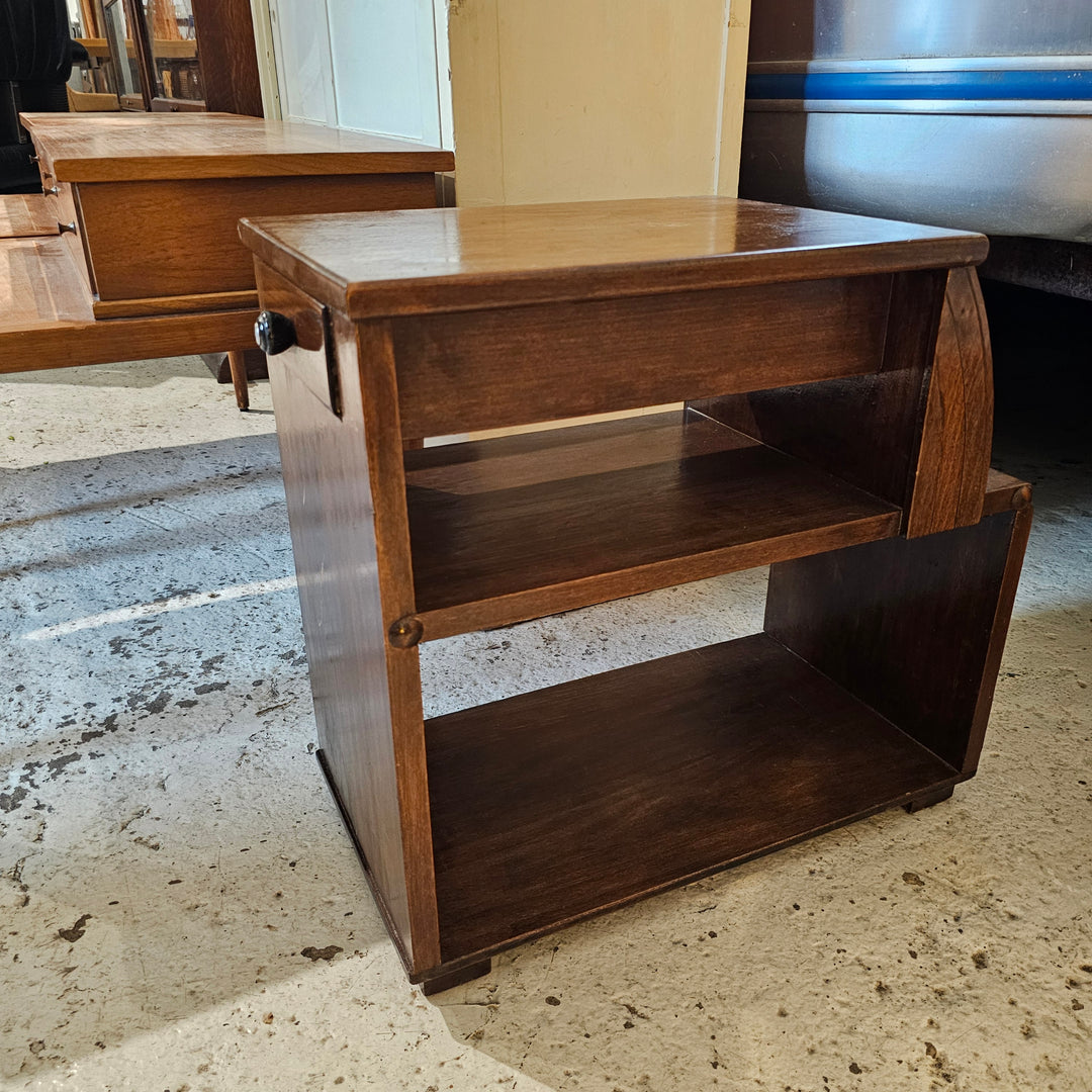 Art Deco Step Side Table / Nightstand