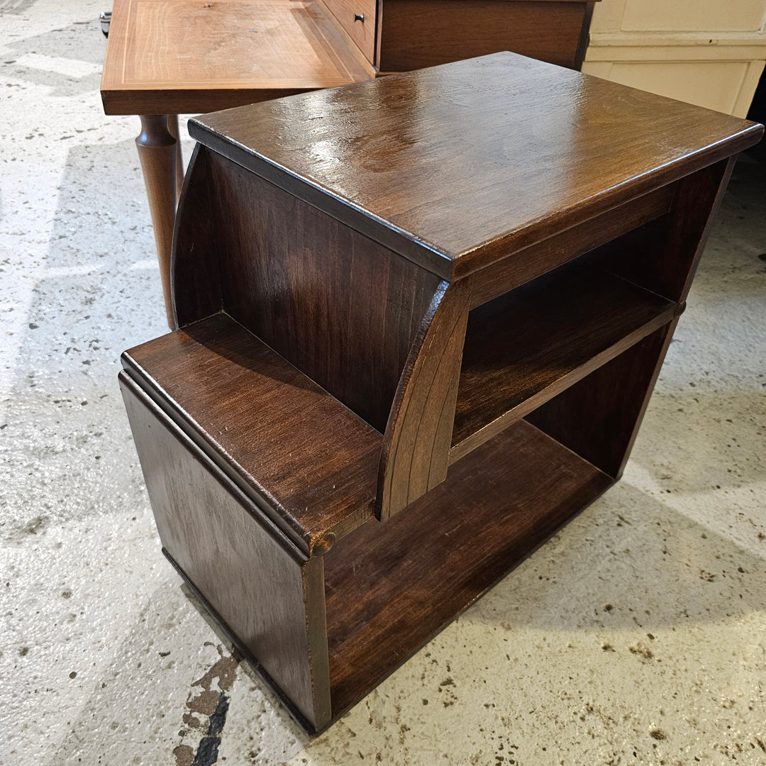 Art Deco Step Side Table / Nightstand