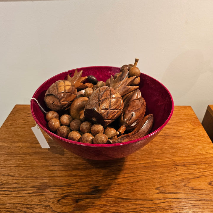 Collection of Wood Carved Fruit
