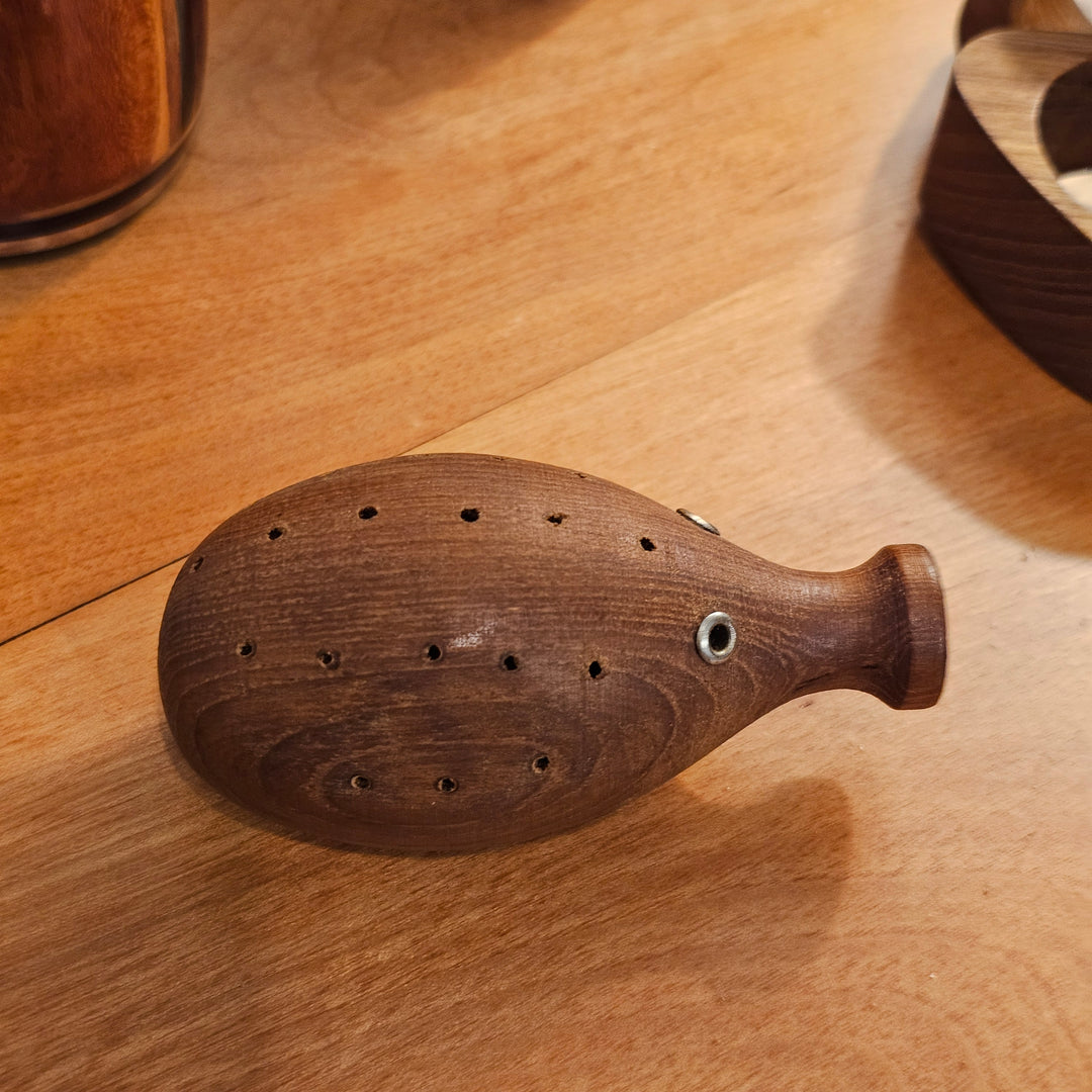 Teak Hedgehog Porcupine Toothpick Holder