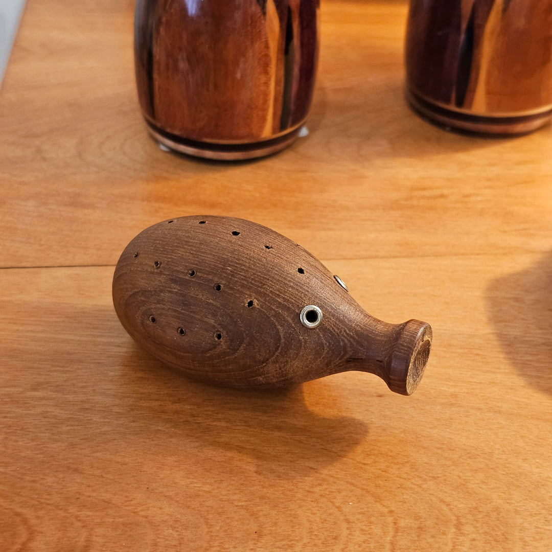 Teak Hedgehog Porcupine Toothpick Holder