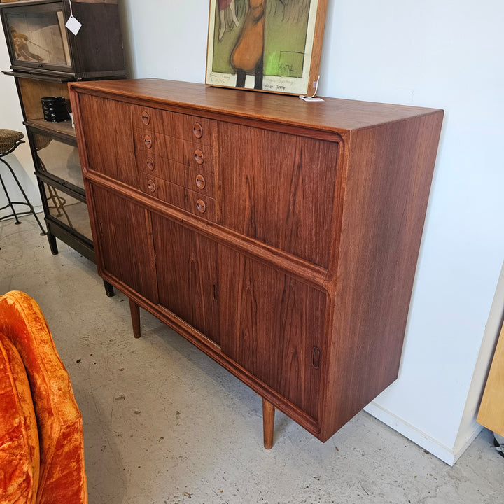 Mid Century Danish Teak High Sideboard