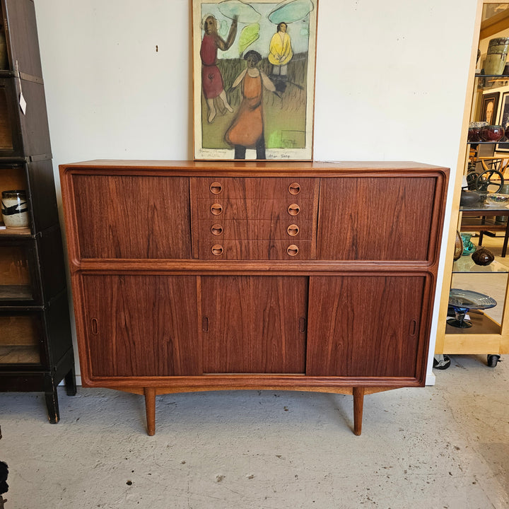 Mid Century Danish Teak High Sideboard