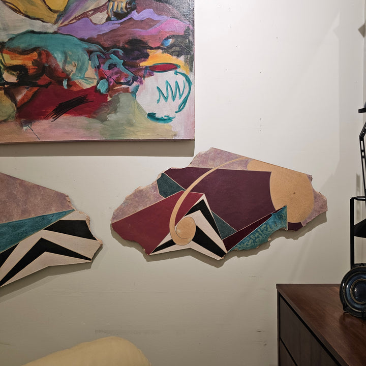 Michael Gustavson Ceramic Wall Sculpture (2pc)