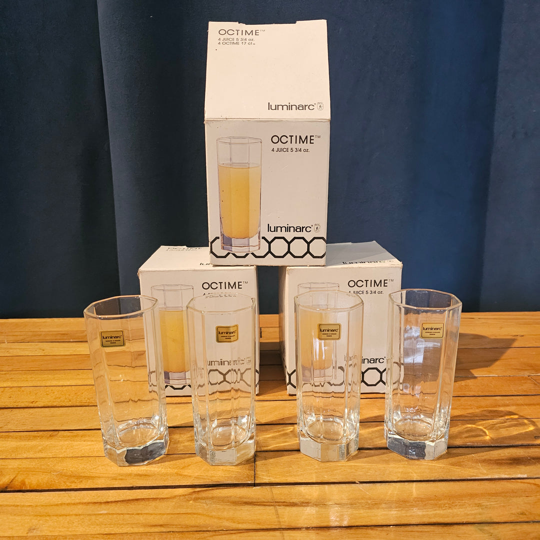 NOS Octime Luminarc Juice Glass Set