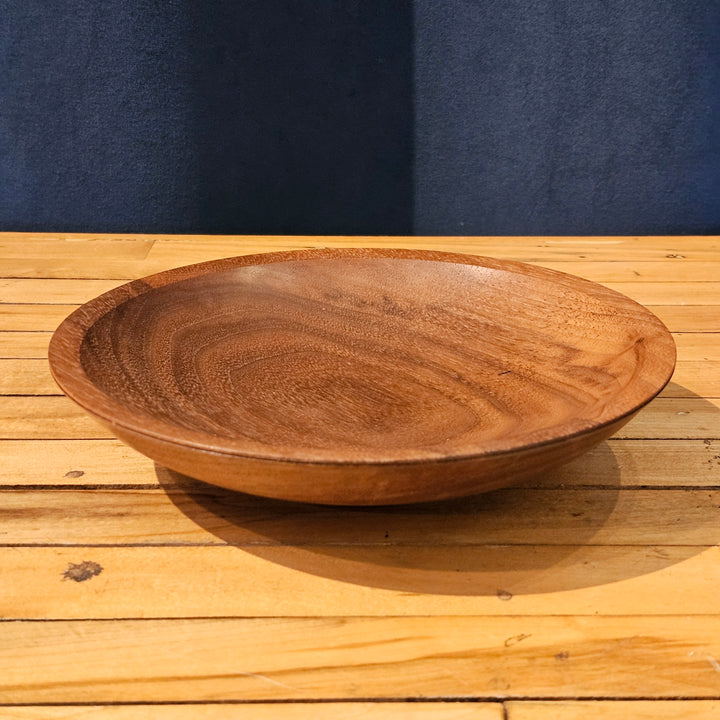 Signed Shallow Walnut Bowl