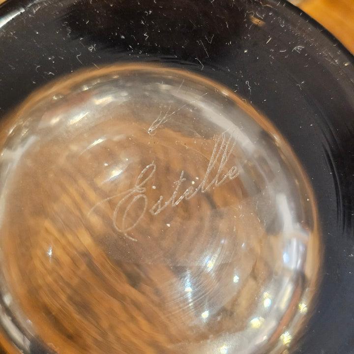 (6) Estelle Gray Smoke Rocks Glasses