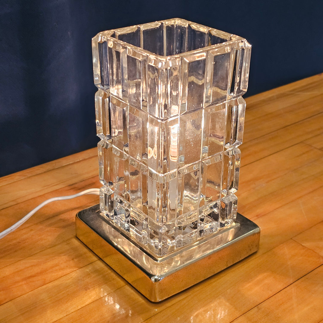Vintage Block Crystal Table Lamp
