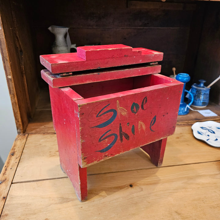 Vintage 'Shoe Shine' Painted Box