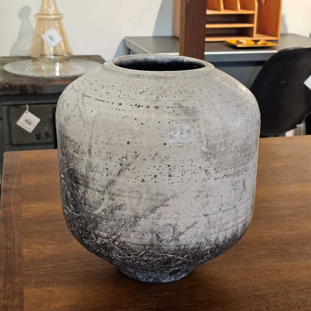 Charles Halling Raku Pottery Vase (as found)