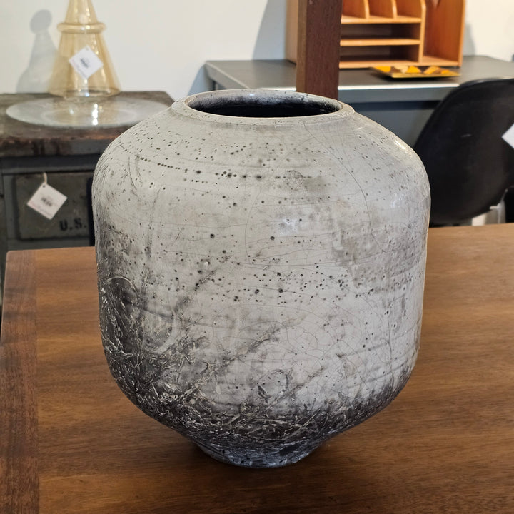 Charles Halling Raku Pottery Vase (as found)