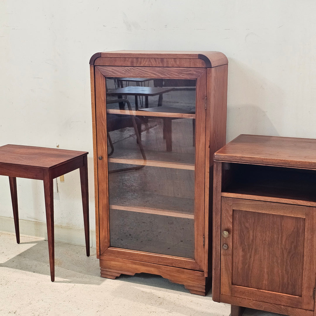 Oak Glass Front Cabinet