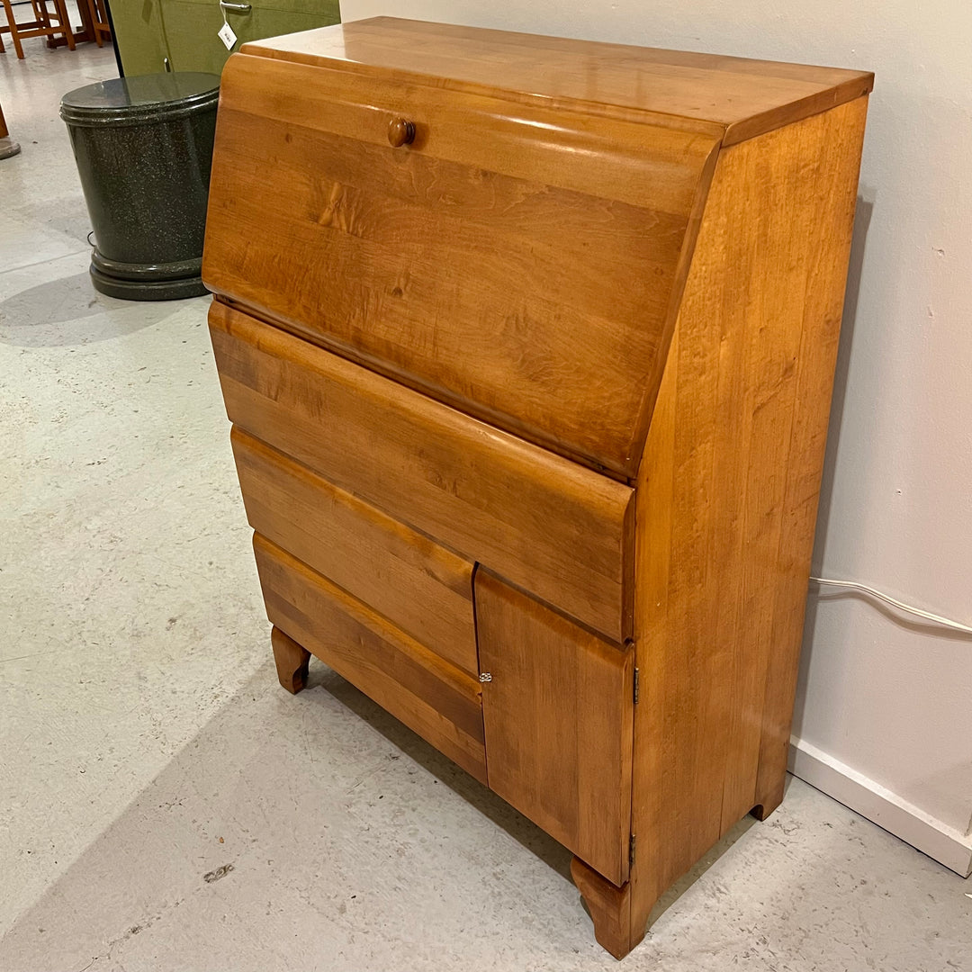 Restored Solid Maple Secretary Desk