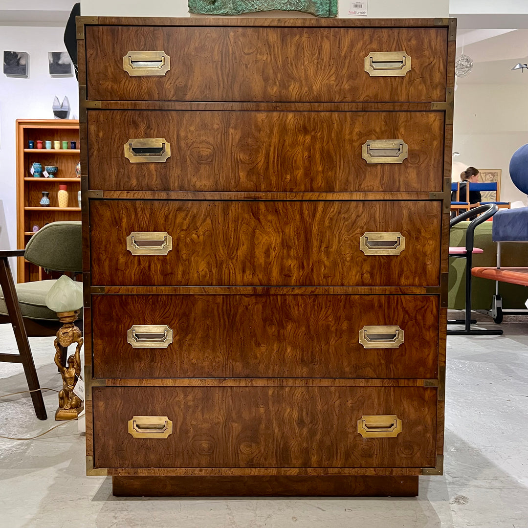 Dixie Five Drawer Campaigner Tallboy Dresser