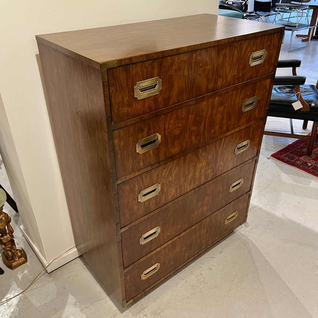 Dixie Five Drawer Campaigner Tallboy Dresser