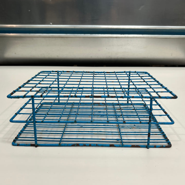 Vintage Blue Wire Test Tube Rack