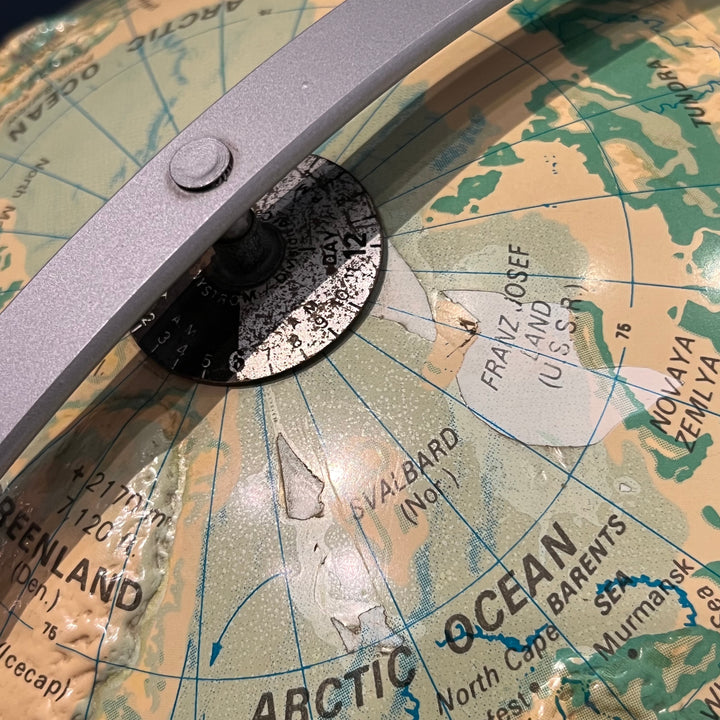 Vintage Nystrom 16” Relief Globe (2)