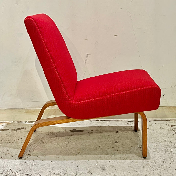 1950s Thonet Armless Lounge Chair, Restored & Reupholstered