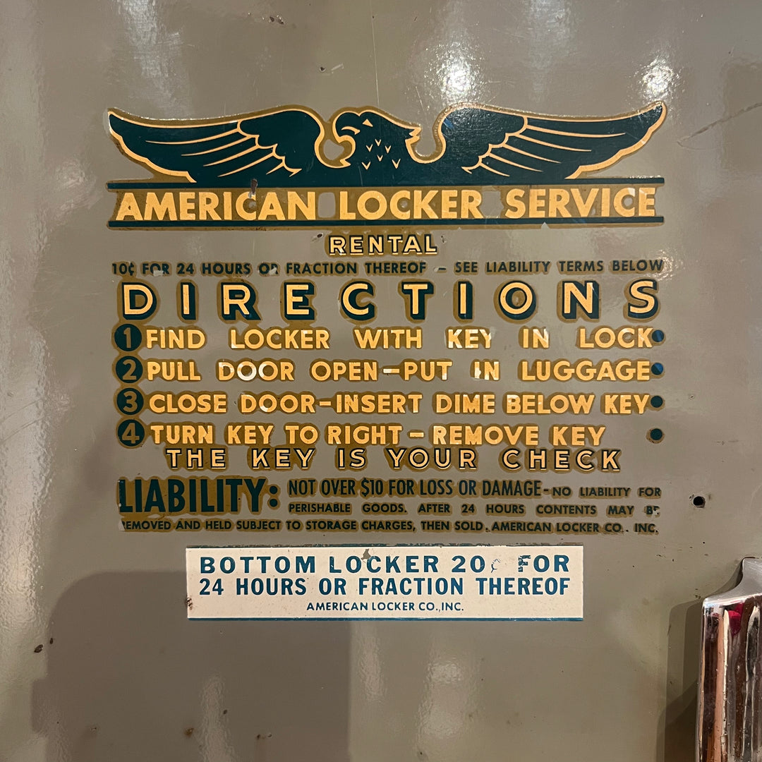 Vintage Bus Station Storage Lockers
