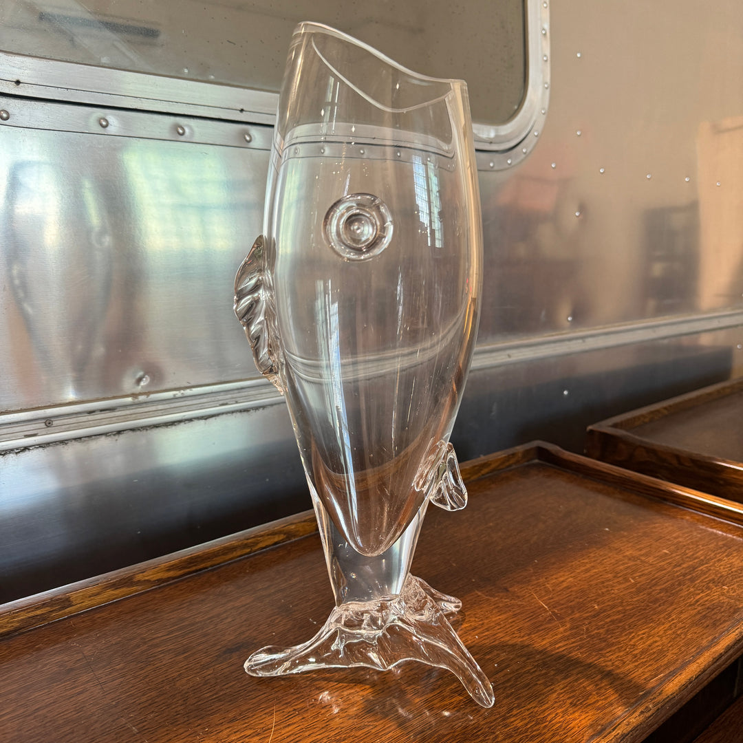Blenko Style Fish Vase