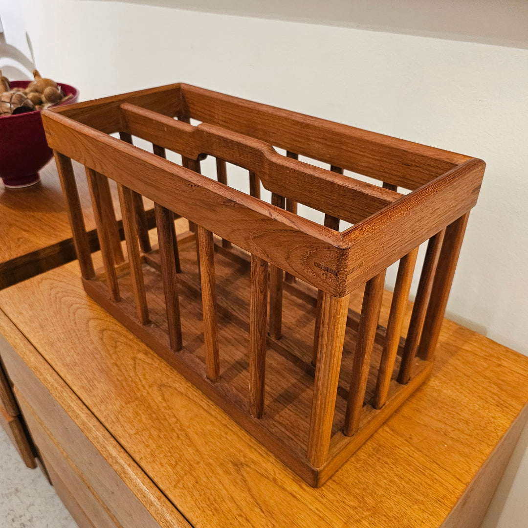 Vintage Teak Goodwood Magazine Holder