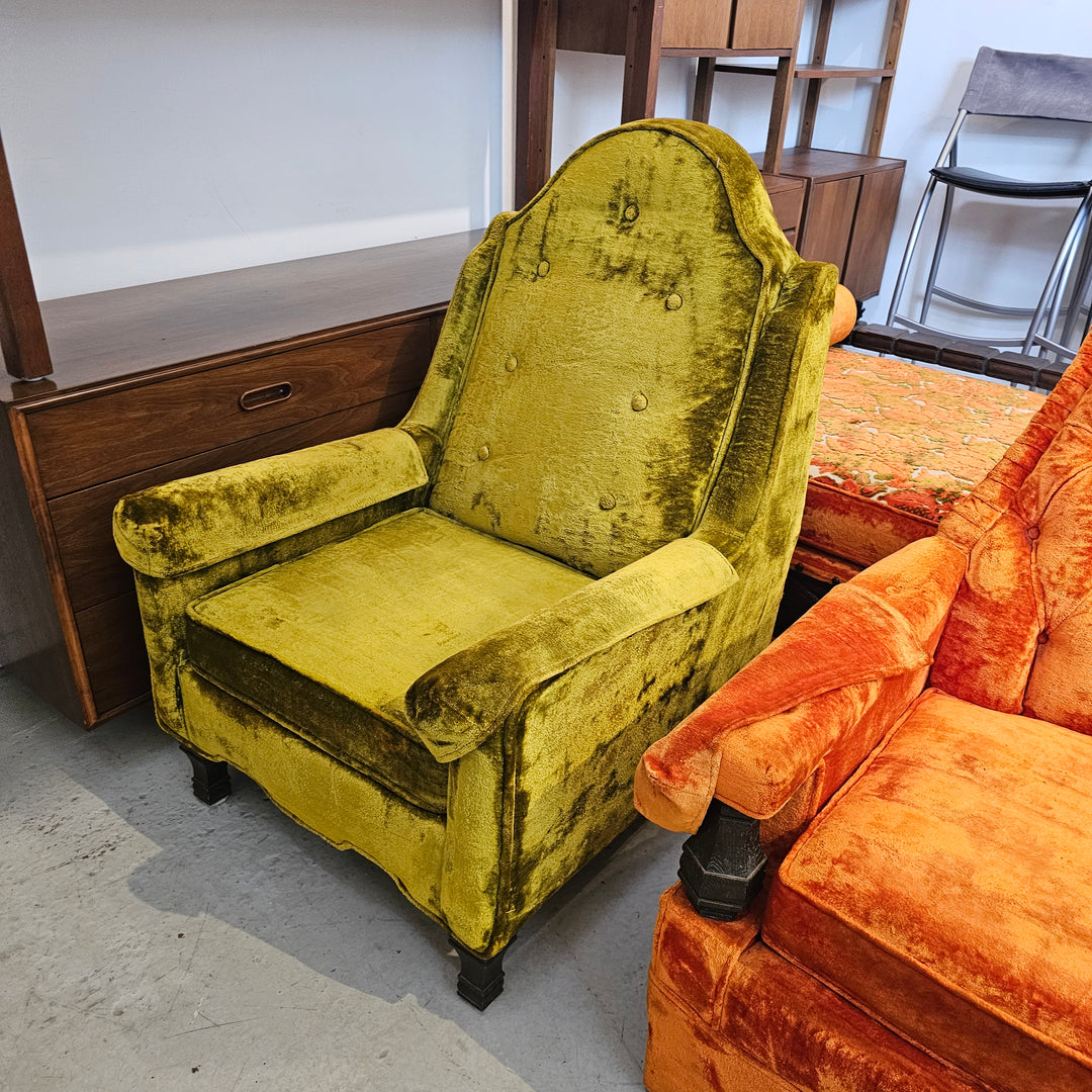 Pristine Spanish Revival Green Armchair