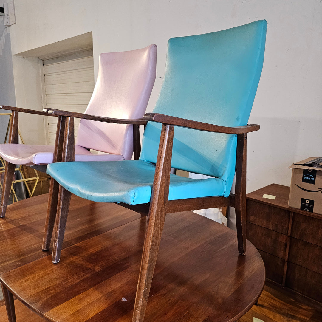 Colorful Vinyl MCM Lounge Chair