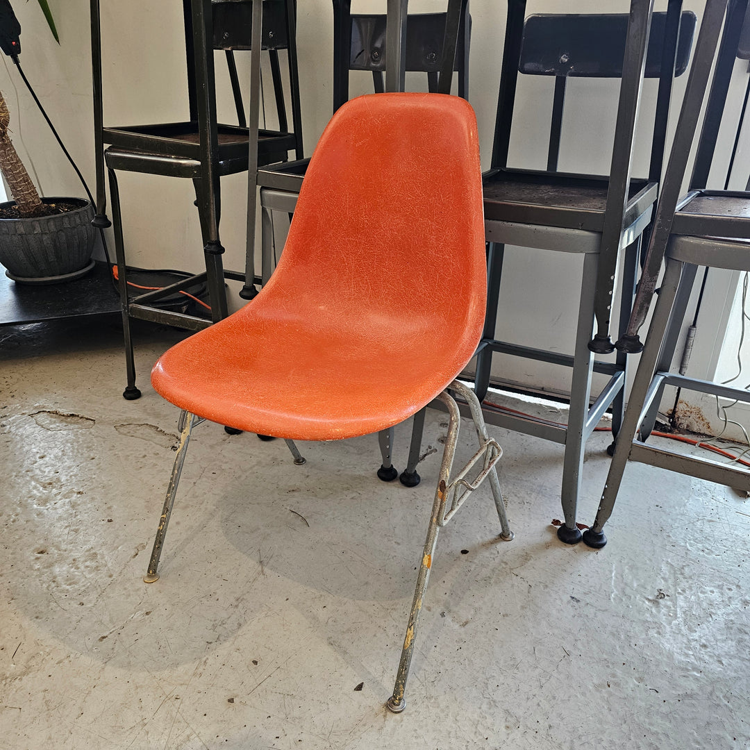 Eames Shell Chair Orange Stacking Base